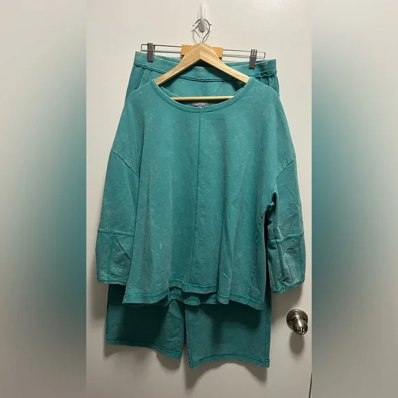 Habitat clothes to live in Teal Blue Set Women’s Size Large - Picture 1 of 13